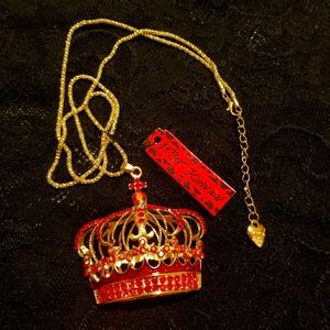 Betsey Johnson Crown Necklace